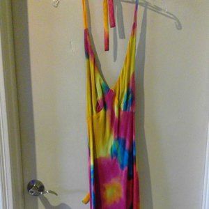 Tessuto Women's Chiffon Halter Sheath Dress SZ 4-6